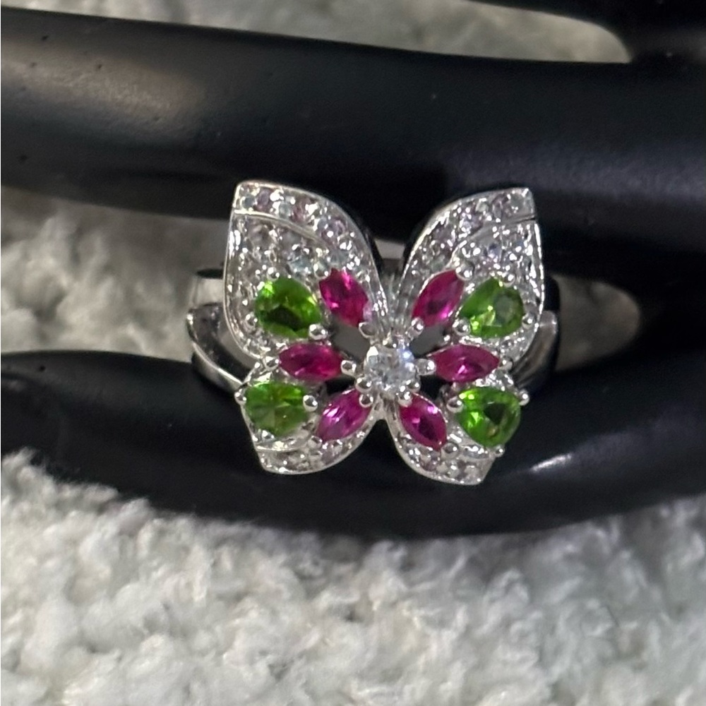 Suzanne Somers Butterfly Sterling Silver Ring size 7